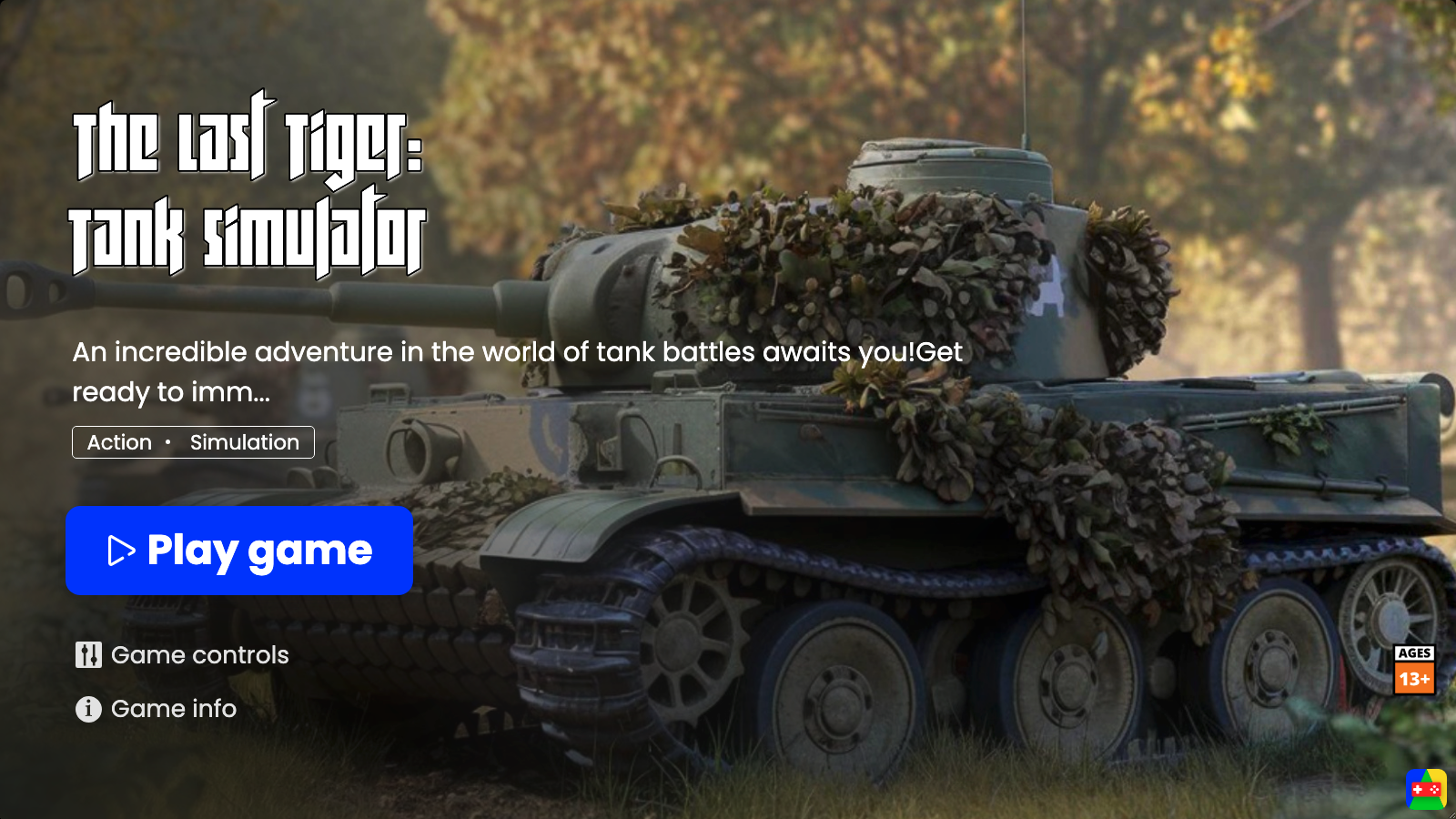 The Last Tiger Tank Simulator A Heavyweight Battle Machine with Brains